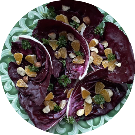 Radicchio with citrus and hazelnuts